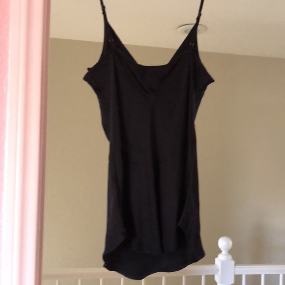 7 for All Mankind Black Silk Cowl Neck Spaghetti Strap Camisole XS Sleeveless - Picture 7 of 11